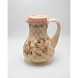 7 1/4" Guest Set - Roses on Burmese - Fenton Art Glass