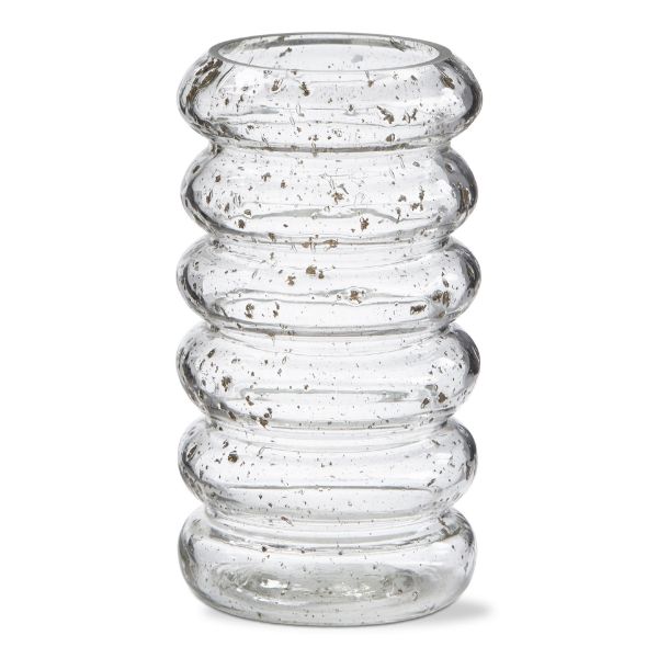 Short Bubble Pebble Glass Vase