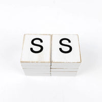 White Letter S Tile