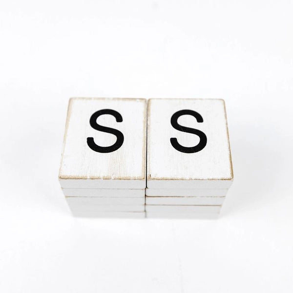 White Letter S Tile