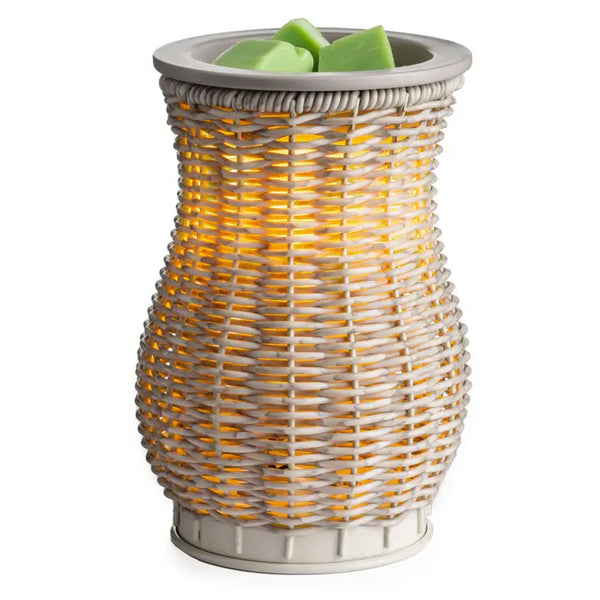 Illumination Fragrance Warmer - Deluxe Gray Wash Wicker