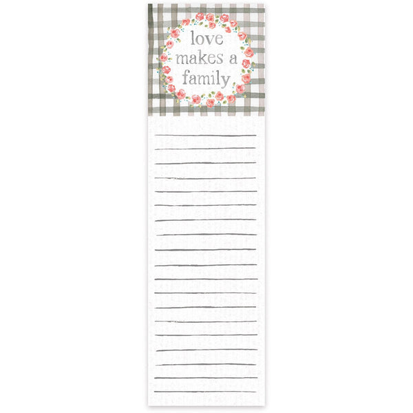 Love Makes A Family List Notepad