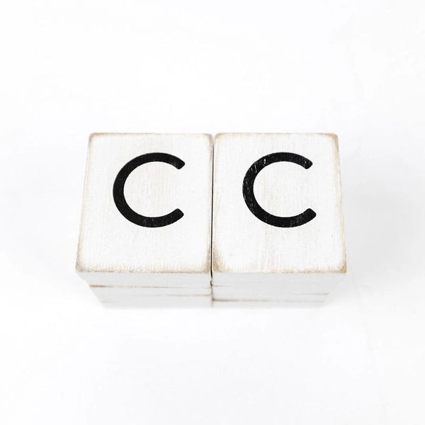 White Letter C Tile