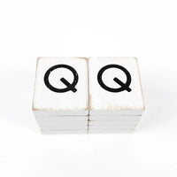 White Letter Q Tile