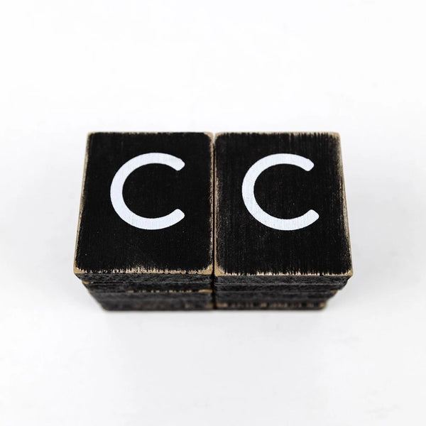 Black Letter C Tile