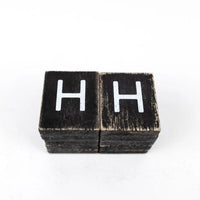 Black Letter H Tile