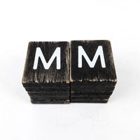 Black Letter M Tile