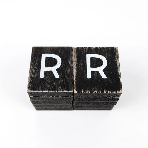 Black Letter R Tile