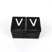 Black Letter V Tile