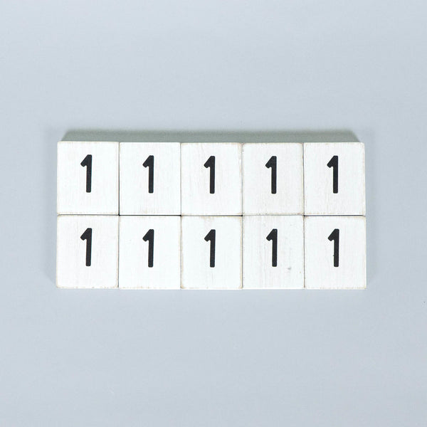 White Number Letterboard Tiles