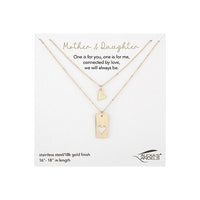 Gold Mom /Daughter Necklace Set 16-18"