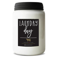 Milkhouse Candles 26 oz. Farmhouse Apothecary Jar-Laundry Day