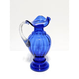 Ribbed Pitcher-Cobalt Blue-Fenton Art Glass