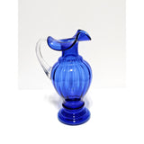Ribbed Pitcher-Cobalt Blue-Fenton Art Glass