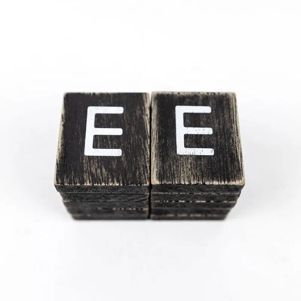 Black Letter E Tile