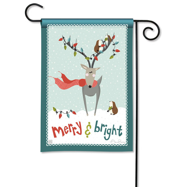 Merry and Bright Lights Garden Flag