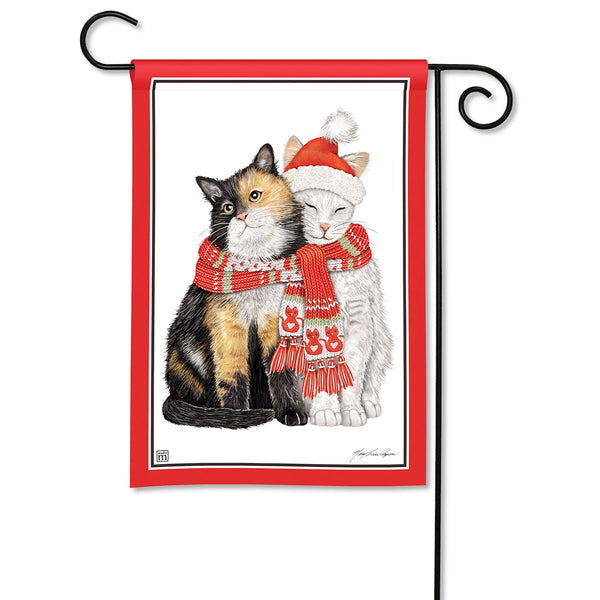 Cuddly Cats Christmas Garden Flag