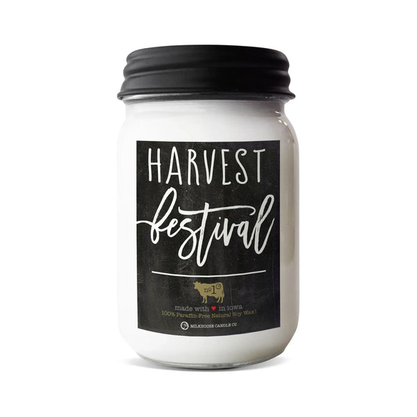 Milkhouse Candles 13 oz. Mason Jar - Harvest Festival