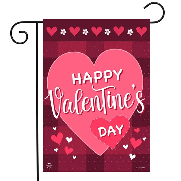 Happy Valentines Day Double Sided Garden Flag