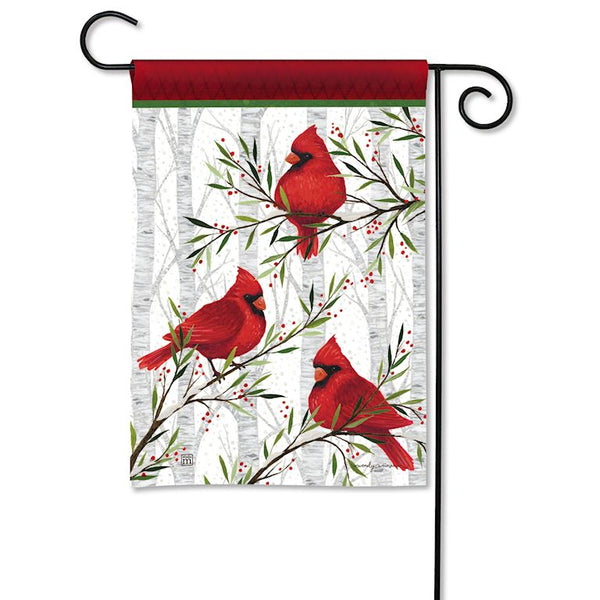 Cardinals in  Birch Garden Flag