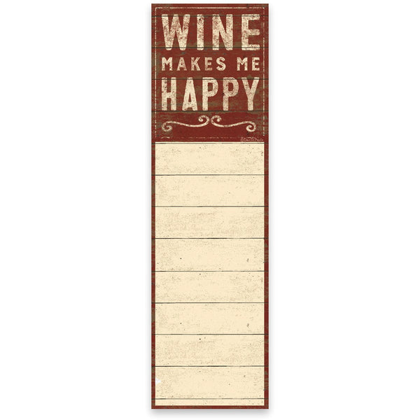 Wine Makes Me Happy List Notepad