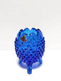 3-Legged Hobnail Vase-Colonial Blue-Fenton Art Glass