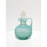 Hobnail Cruet w/Stopper-Persian Blue Opalescent-Fenton Art Glass