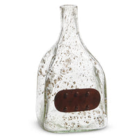 Bubble Glass Vintage Bottle 9.5"