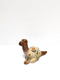 Dinosaur-Pond Butterfly on Chocolate Glass-Fenton Art Glass