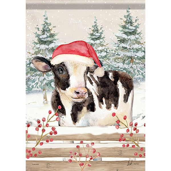 Christmas Cow Garden Flag