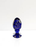 Egg-Fish on Cobalt-Fenton Art Glass