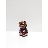 Sitting Bear Cub-Red Carnival-Fenton Art Glass