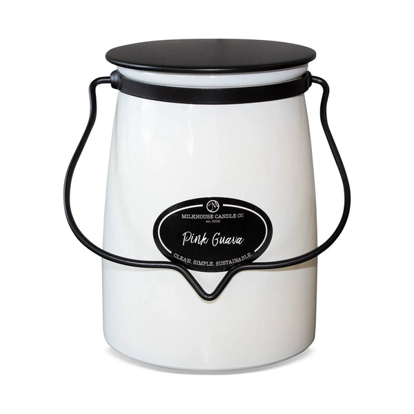 Milkhouse Candles 22 oz. Butter Jar-Pink Guava