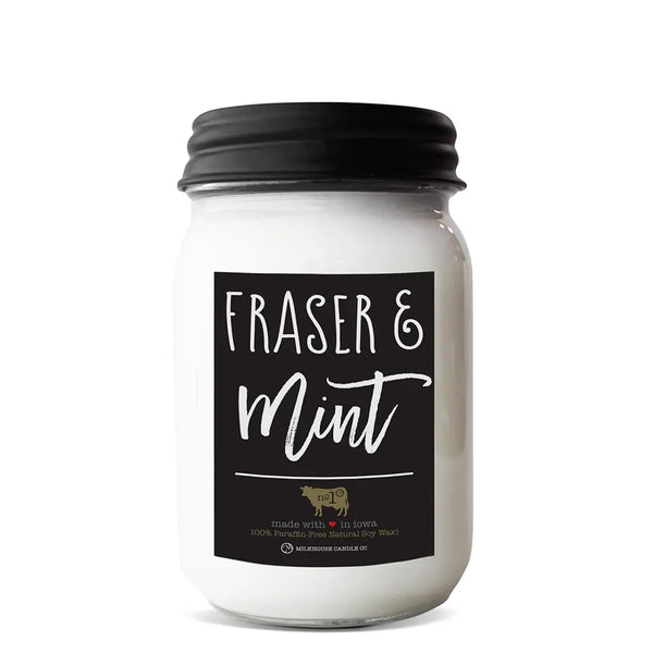 Milkhouse Candles 13 oz. Mason Jar Candle - Fraser & Mint