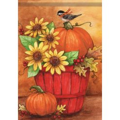 Pumpkin Basket Large Flag