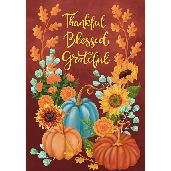 Grateful Pumpkins Garden Flag