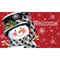 Black & Red Snowman Mat