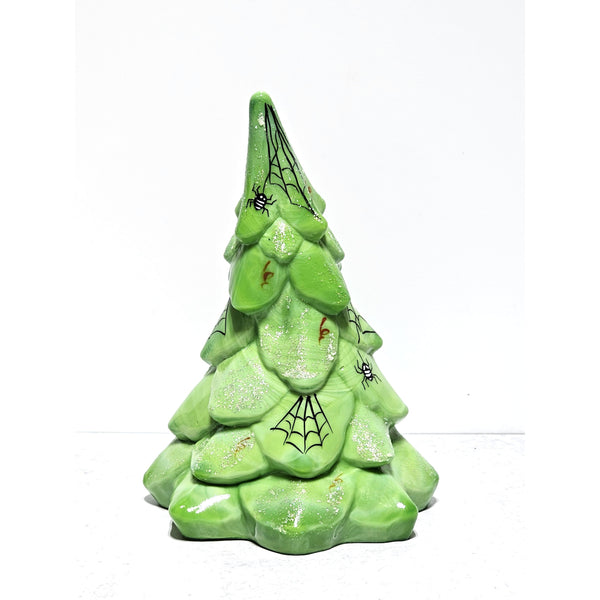 Halloween Tree-Chameleon Green-Fenton Art Glass