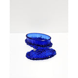 Oval RoseTrinket Box-Cobalt Blue-Fenton Art Glass