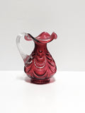 Drapery Pitcher-Cranberry-Fenton Art Glass