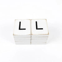 White Letter L Tile