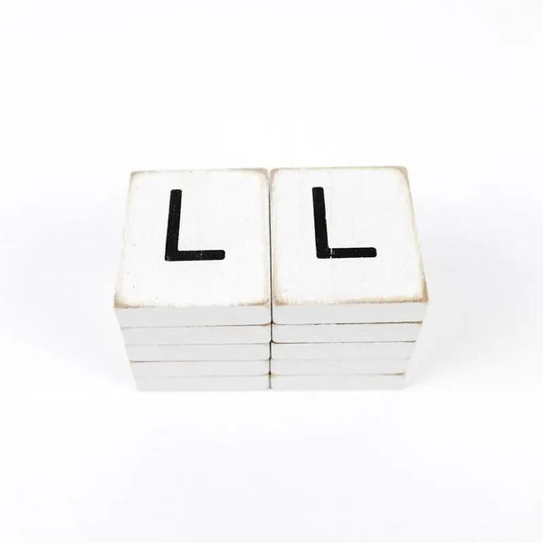 White Letter L Tile