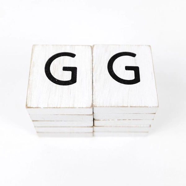 White Letter G Tile