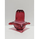 Swirl 3-piece Fairy Light-Cranberry-Fenton Art Glass