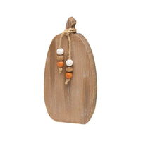 Small Wood Washed Tall Pumpkin