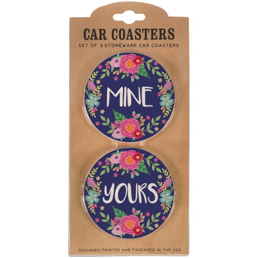 Mine Yours Car Coaster Set