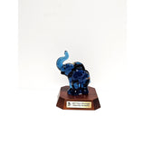 Elephant-Indigo Blue-2007 Glass Messenger Exclusive-Fenton Art Glass