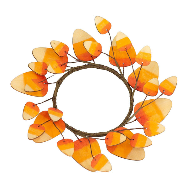 Wood Candy Corn Candle Ring