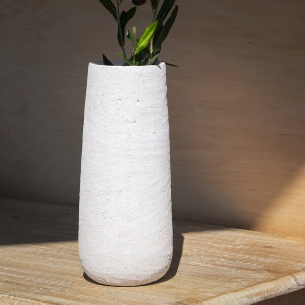 White Chalk Vase 13.8"