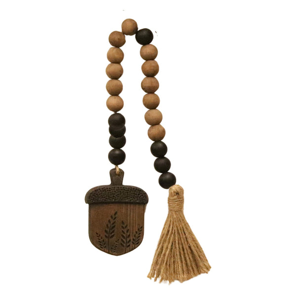 Wood Acorn Beads